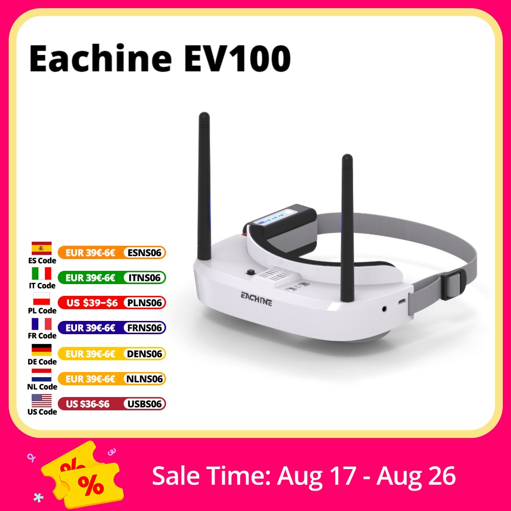 Eachine EV100 720*540 5.8G 72C - Fpv Drone Goggles recensione e prezzo